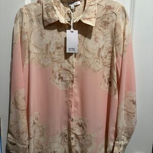 Rose and olive blouse